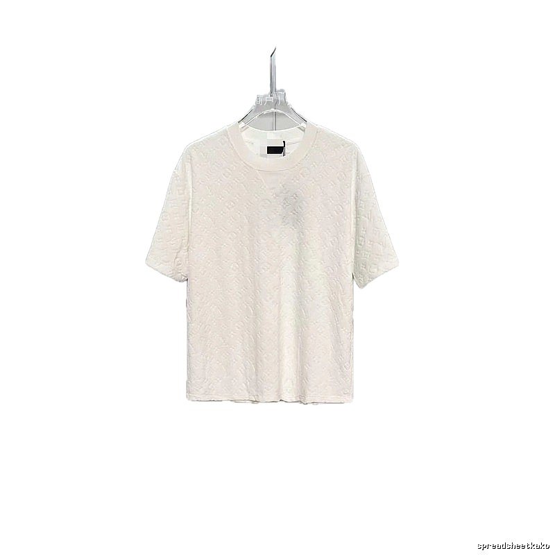 Louis Vuitton Monogram Collection Light Luxury Style White T-Shirt