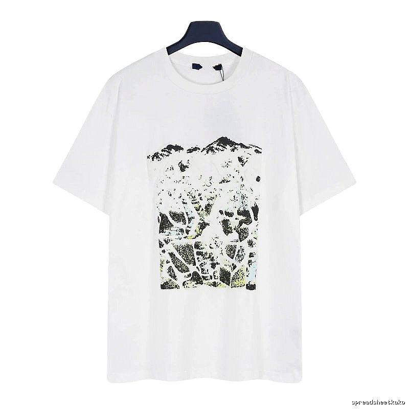 Louis Vuitton Monogram Landscape Casual Style White T-Shirt