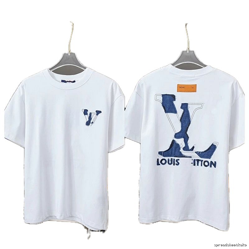 Louis Vuitton Patch Streetwear Style White Short-sleeve T-shirt