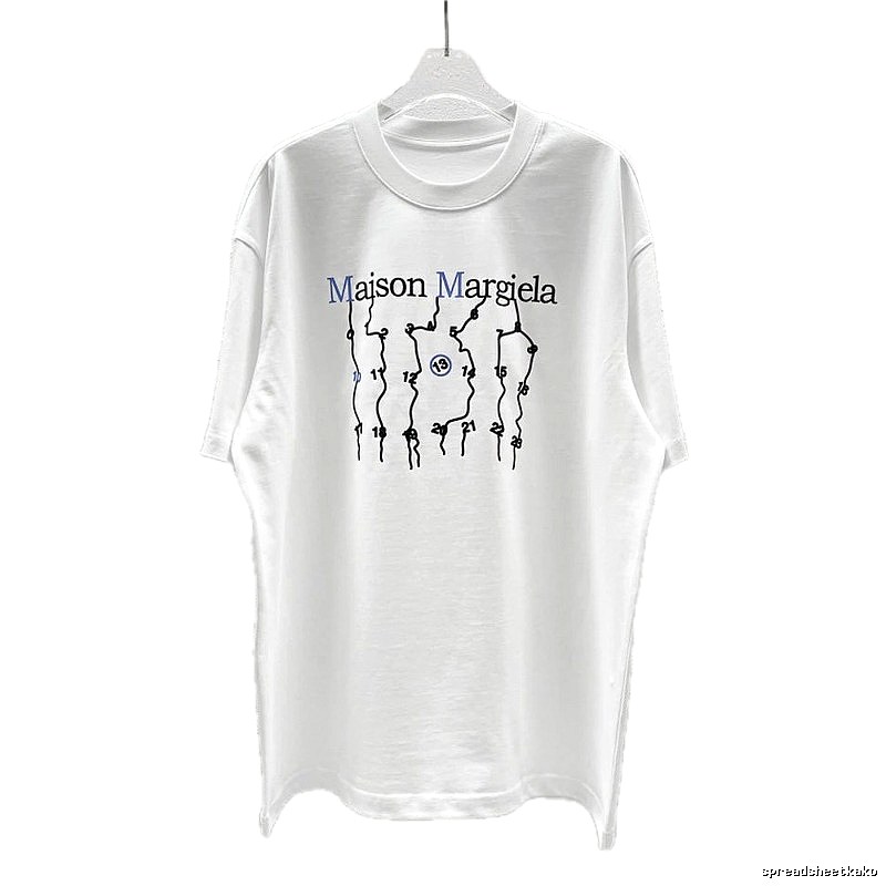 Maison Margiela Digital Trendy Cool Style White T-Shirt