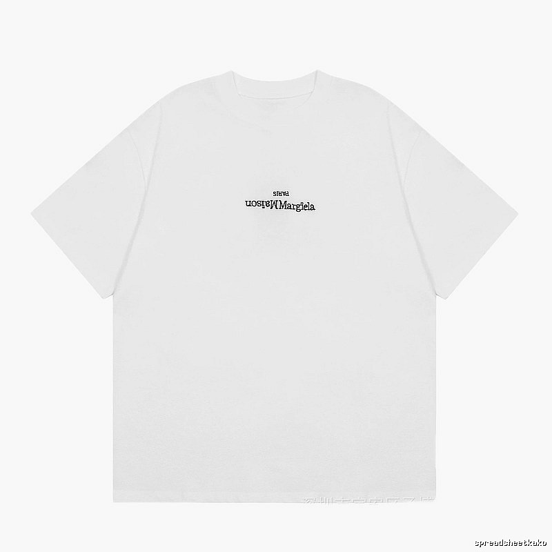 Maison Margiela Embroidered Minimalist Style White T-Shirt