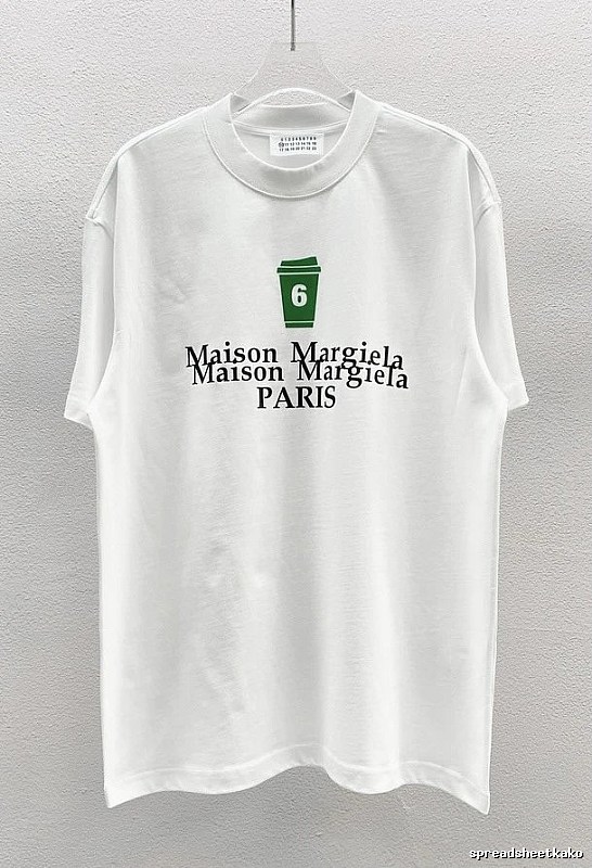 Maison Margiela No.6 Printed Casual White T-Shirt