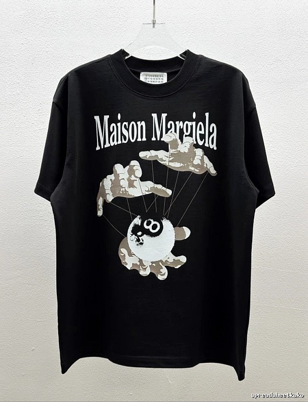 Maison Margiela Puppet Print Trendy Cool Black T-Shirt