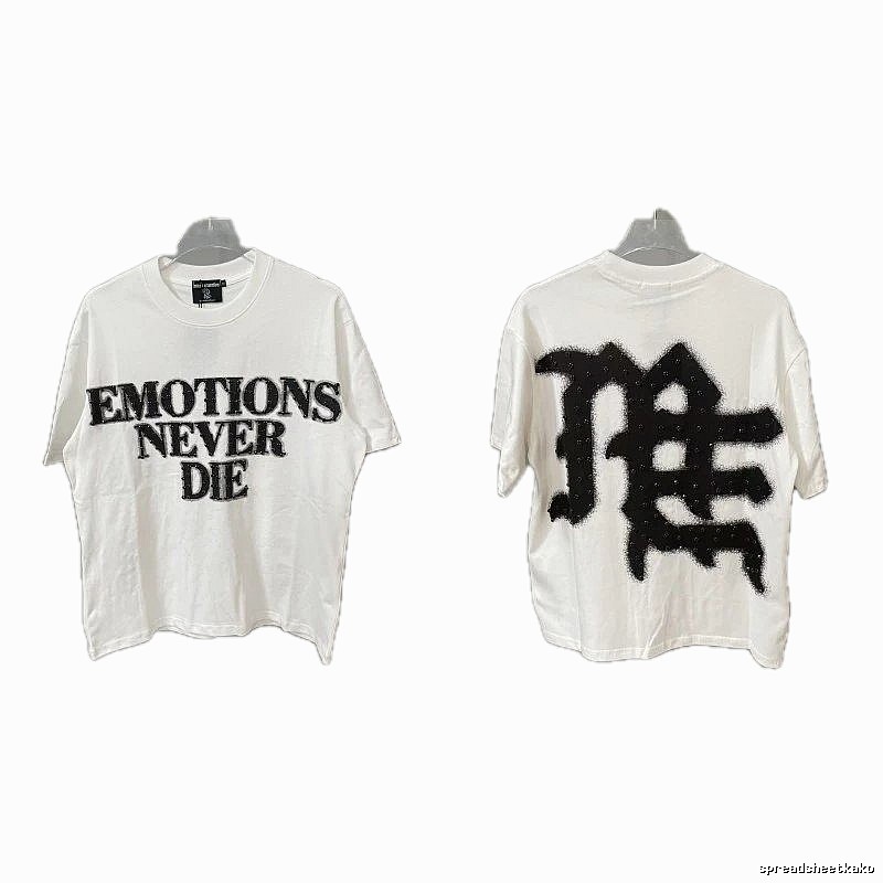 Mixed Emotion Graffiti Street Style White T-Shirt
