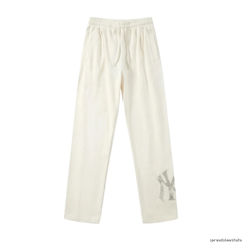 MLB casual style white long trousers