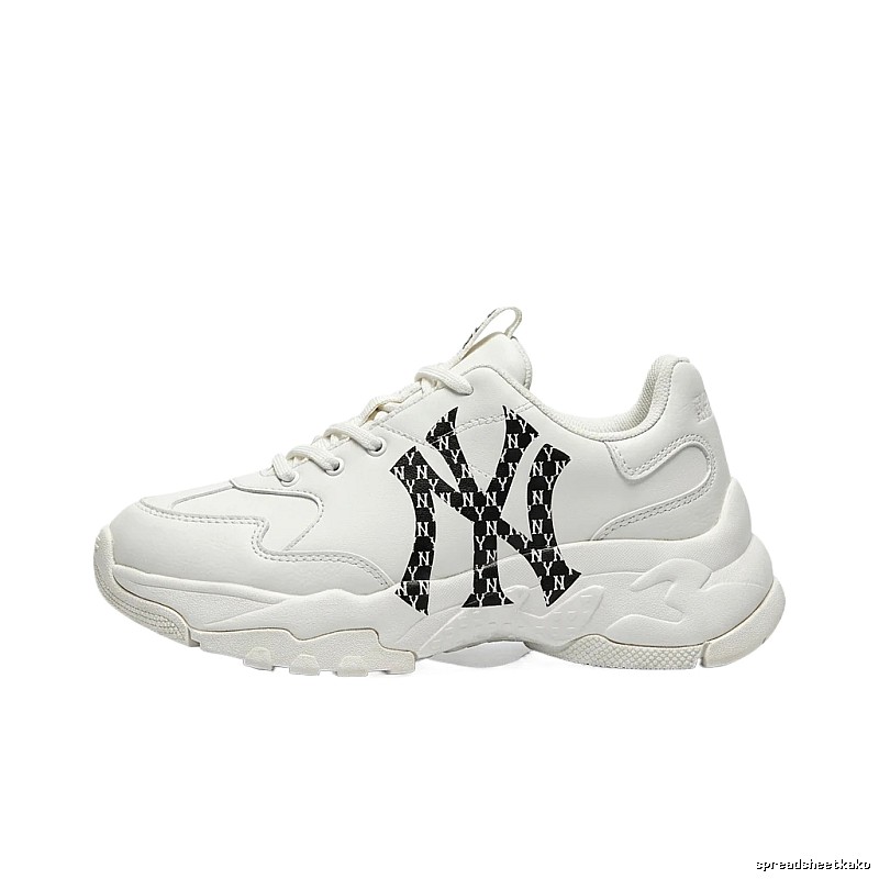 MLB retro-style white sports shoes