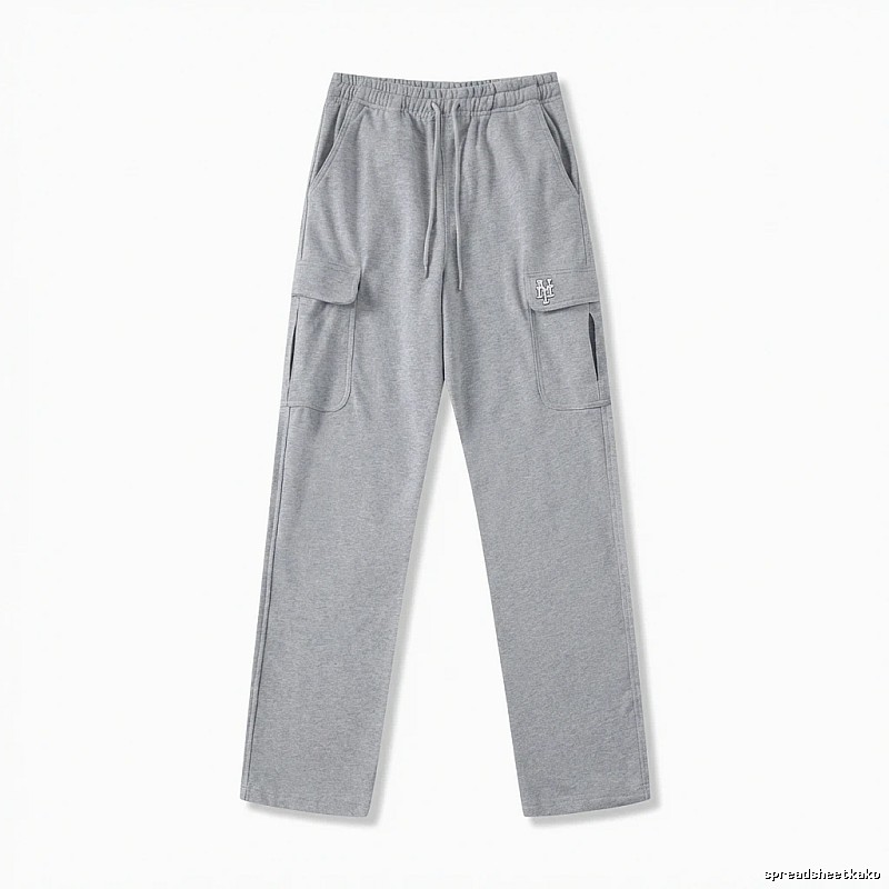 MLB utility-style grey long trousers