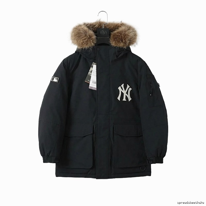 MLB workwear style black down jacket