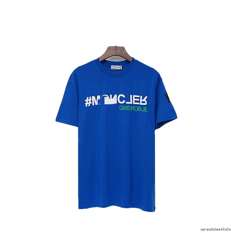 Moncler Grenoble Street Style Blue Short-sleeve T-shirt