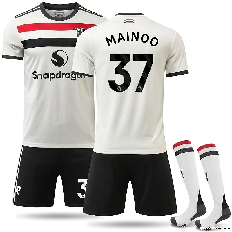 MUFC No. 37 simple black and white jersey