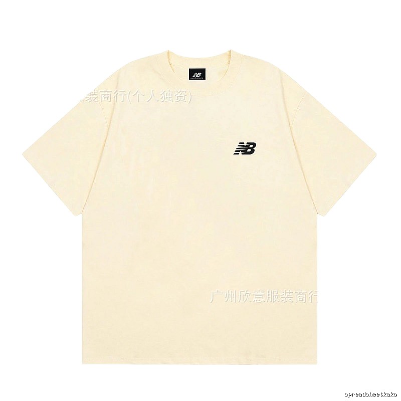 New Balance Casual Minimalist Beige Short-sleeve T-shirt