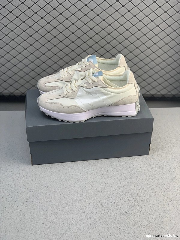 New Balance Cream Retro Runners, Mesh and Overlay Mix
