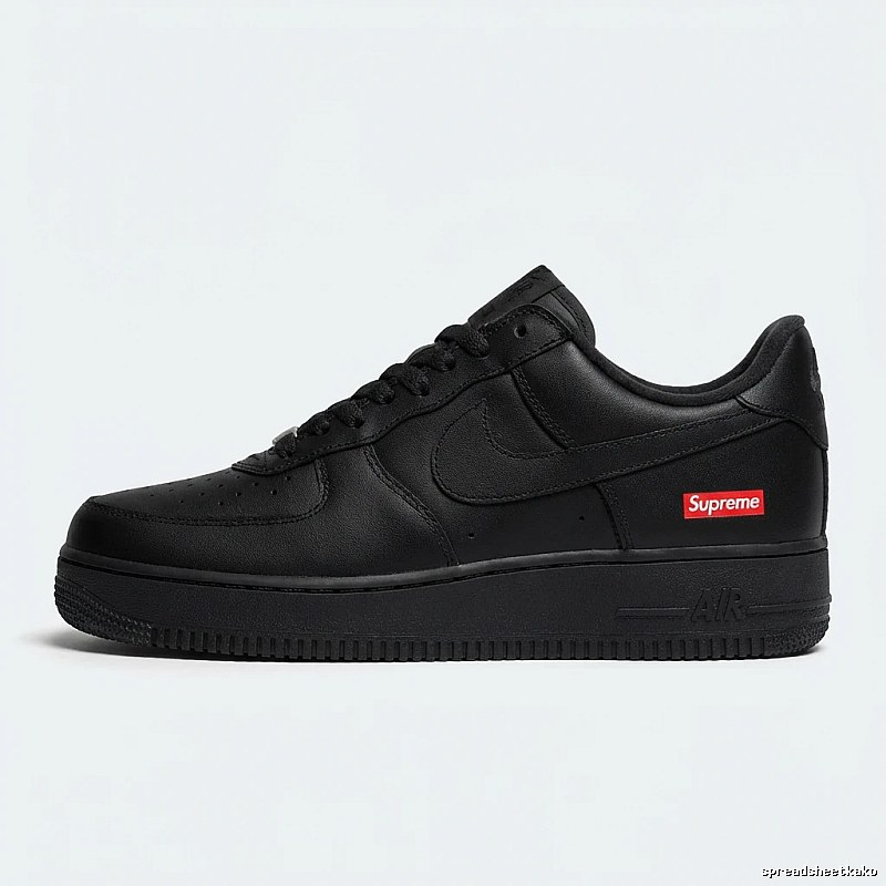Nike Air Force 1 black trendy sneakers