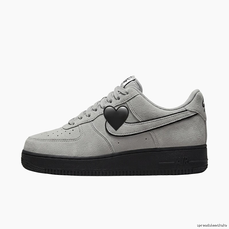 Nike Air Force 1 with heart pattern (white color)