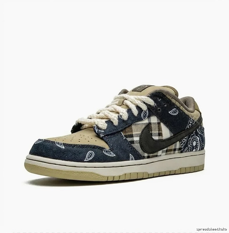 Nike Denim Plaid Retro Athletic Shoes