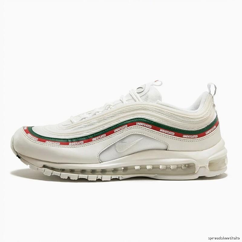 Nike retro-style red, white and green striped shoes