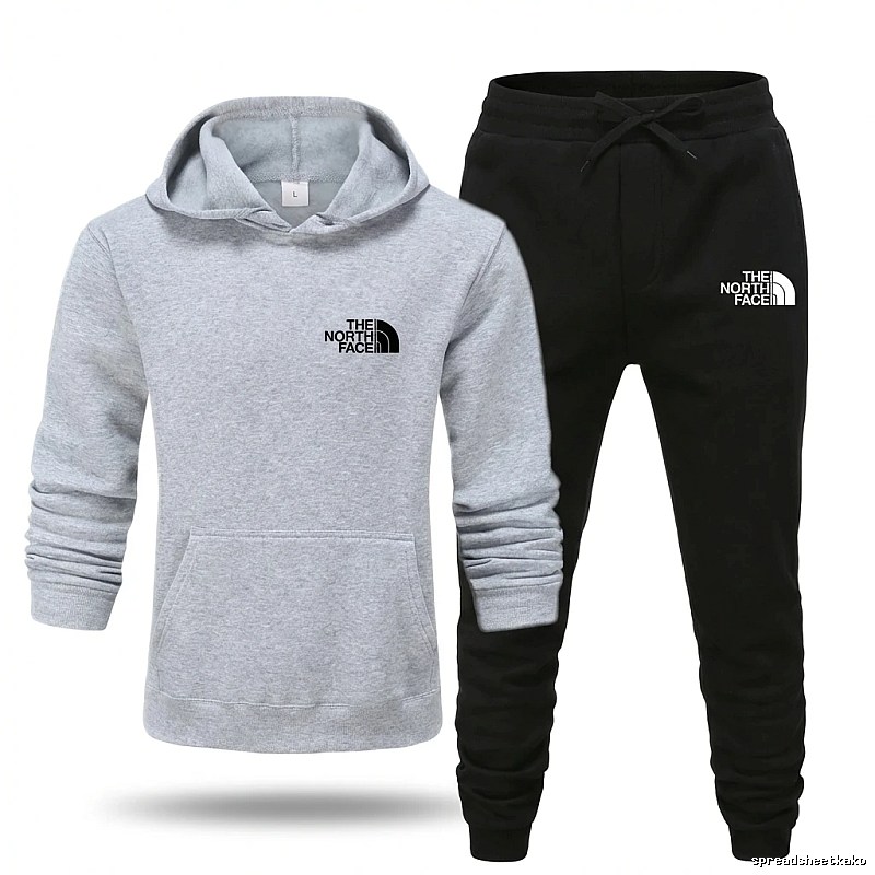 North Face simple style gray and black suit