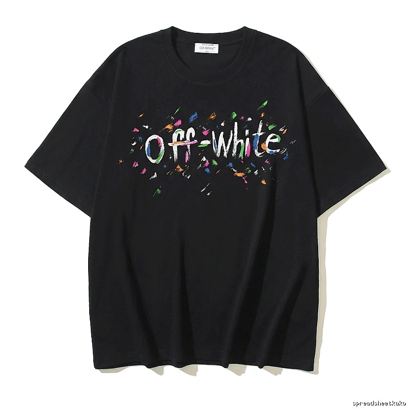 Off-White Graffiti Style Black T-shirt