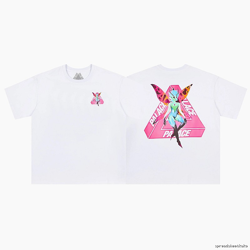 Palace Elf Print Street Style White Short-sleeve T-shirt