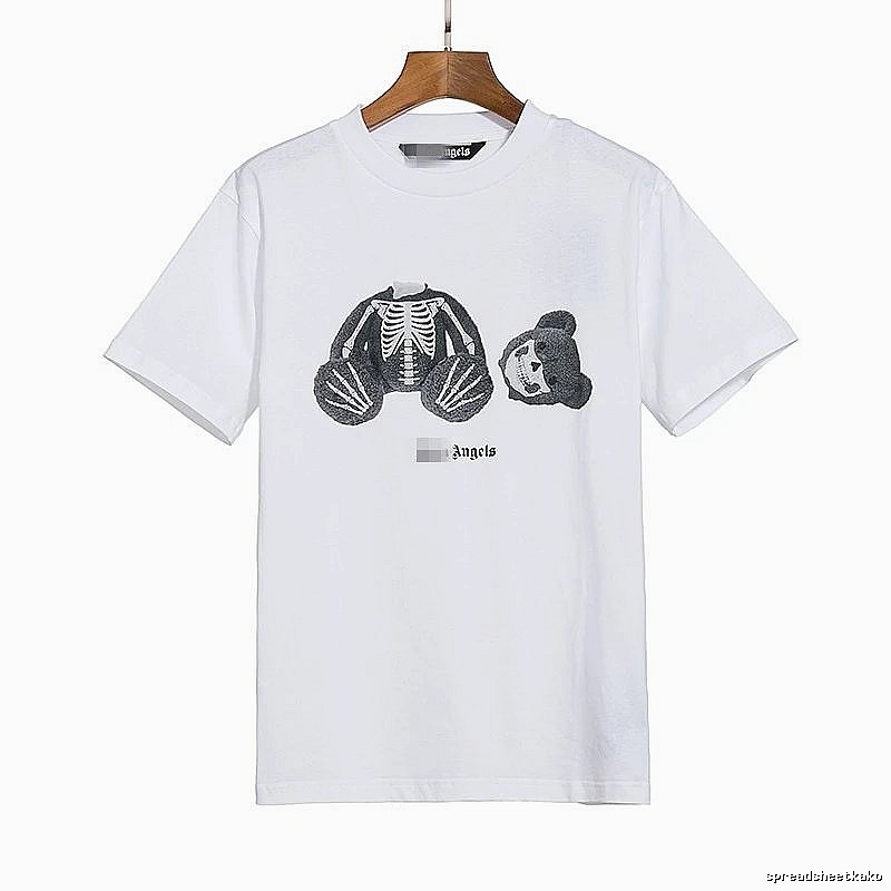 Palm Angels Classic Bear graphic T-shirt White Colorful Bear with Travel-Friendly Style