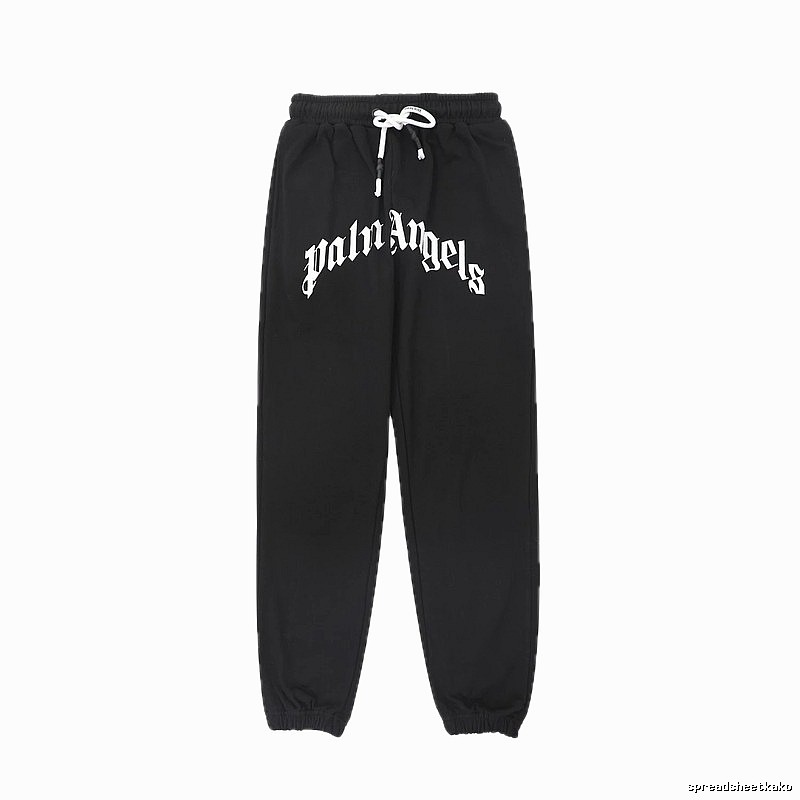 Palm Angels Gothic Style Black Sweatpants