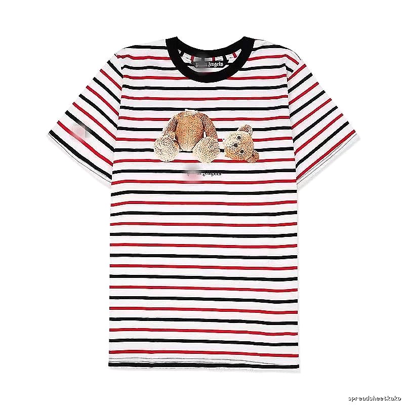 Palm Angels Lightweight Bear graphic T-shirt White Colorful Bear for Trend Styling