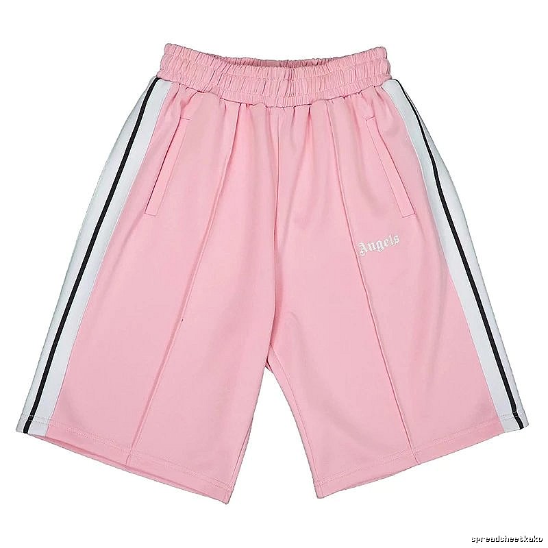 Palm Angels Monogram Track shorts Black Side Stripe for Layered Styling