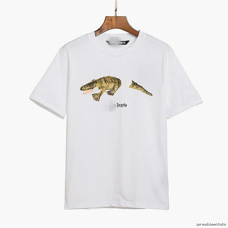 Palm Angels Streetwear Bear graphic T-shirt White Colorful Bear with Practical Shape