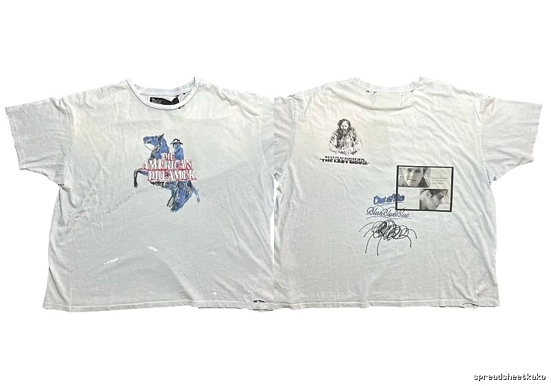 Paly Hollywood American Print Retro White T-shirt