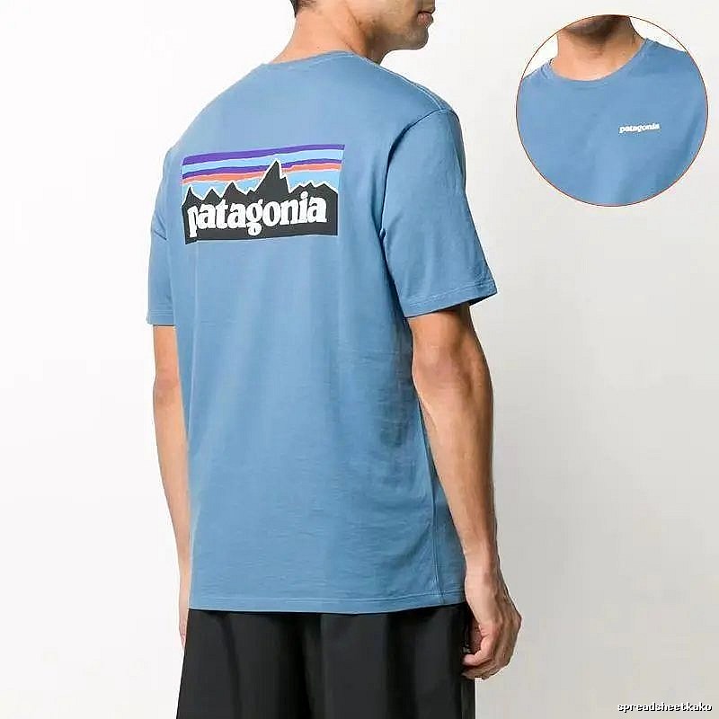 Patagonia Blue Logo T-Shirt Casual Layering Graphic