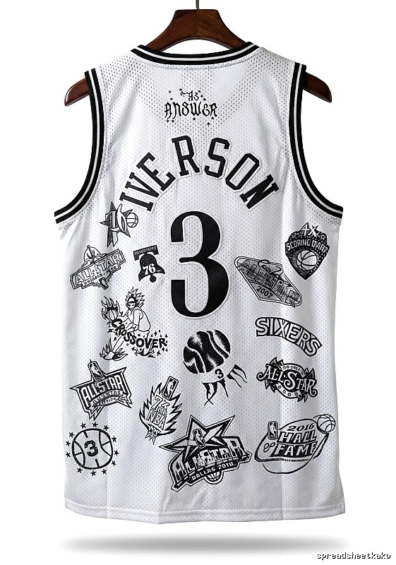 Philadelphia No. 3 Allen Iverson retro style jersey