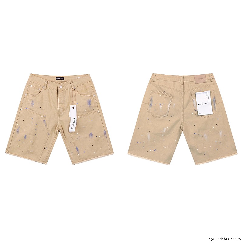 PurpleGodspeed Ink-splashing Style Khaki Shorts