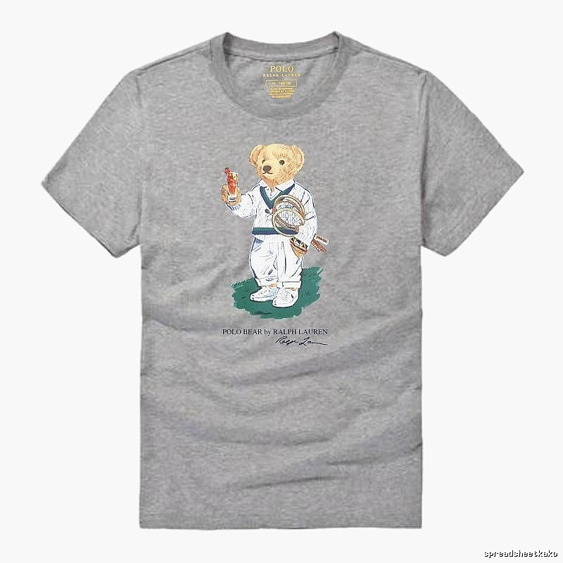 Ralph Lauren Bear Series Heather Grey T-shirt