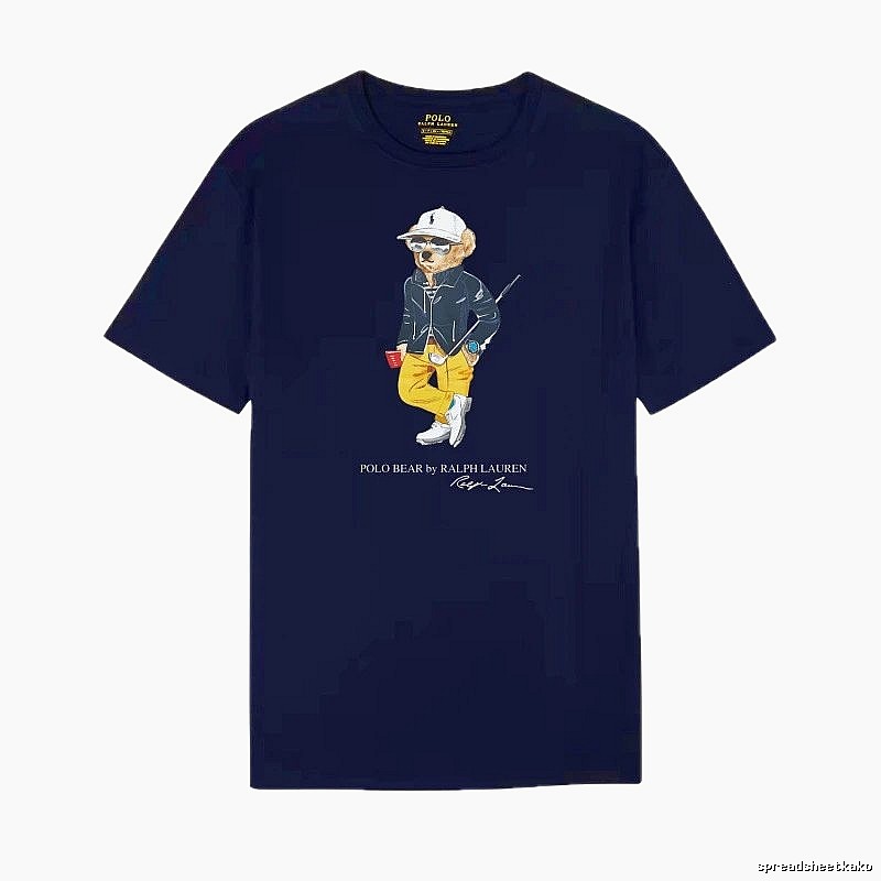 Ralph Lauren Bear Trendy Cool Sapphire Blue T-shirt
