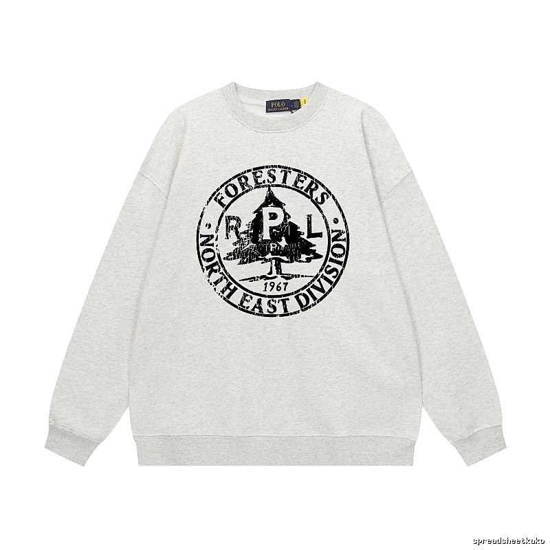 Ralph Lauren grey-toned retro-style sweatshirt