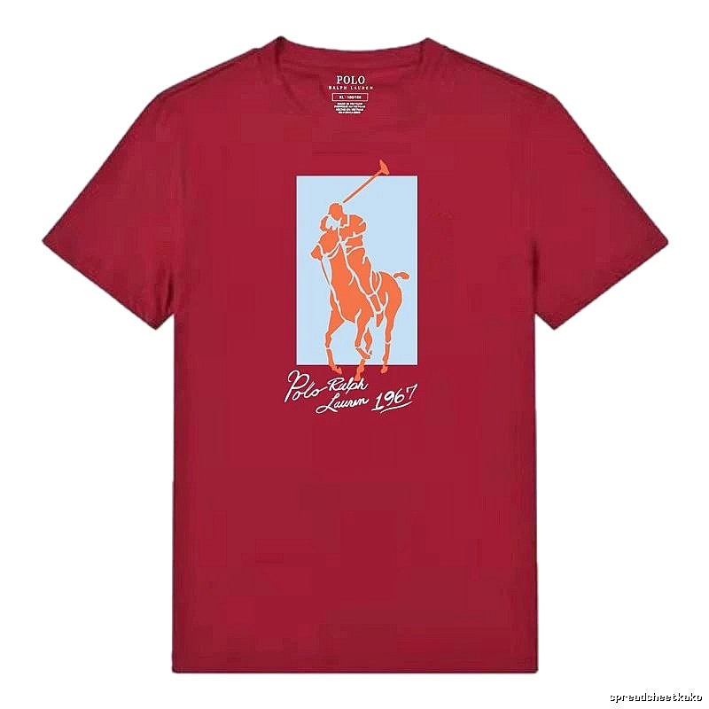 Ralph Lauren Polo Burgundy Trendy T-shirt
