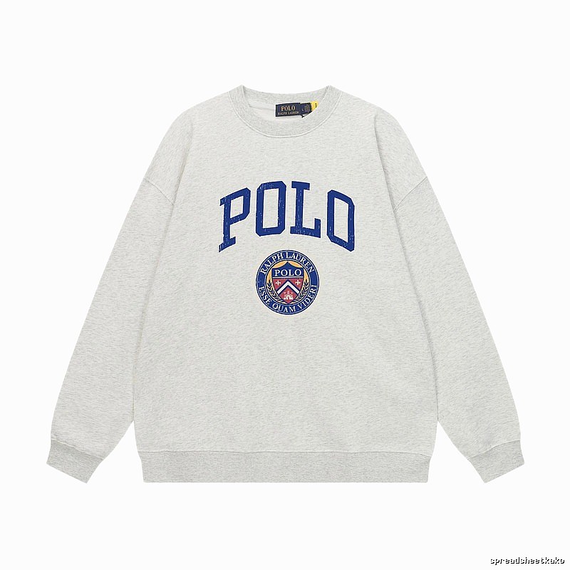 Ralph Lauren Polo series minimalist light gray sweatshirt