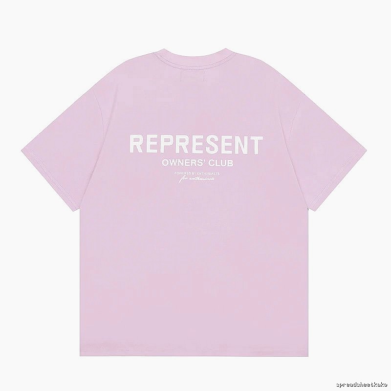 Represent Pink Style 801 Owners Club T-Shirt Relaxed Styling Logo