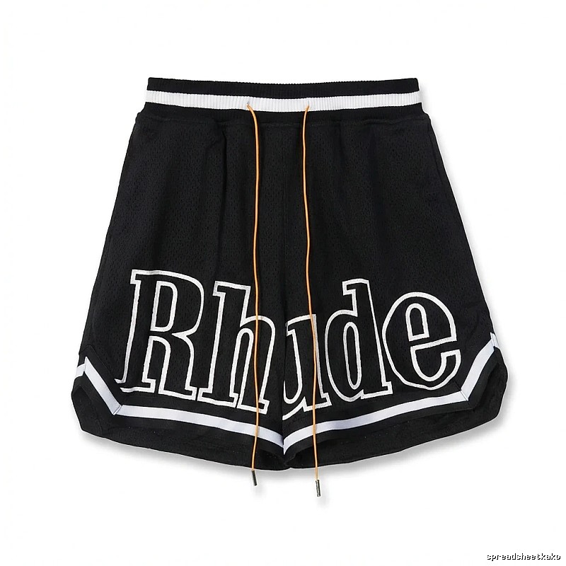 RHUDE sporty black shorts