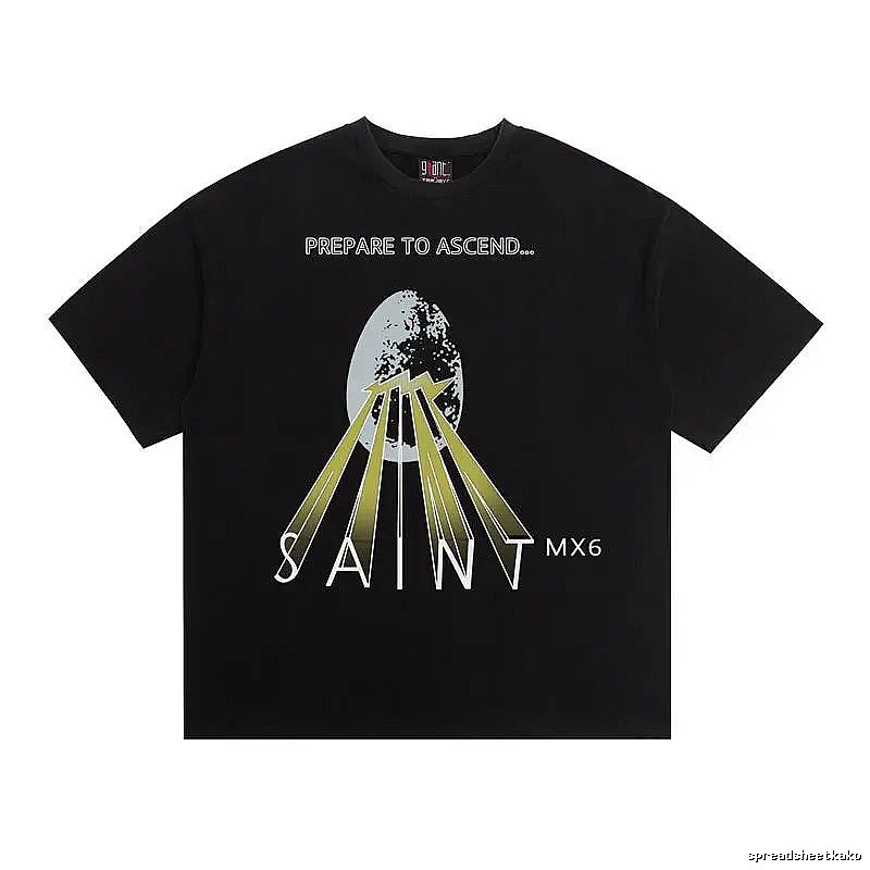 SAINT MX6 Street Style Black Short-sleeve T-shirt