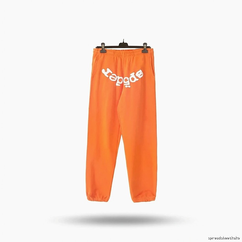 Sp5der Orange Trendy and Cool Casual Pants