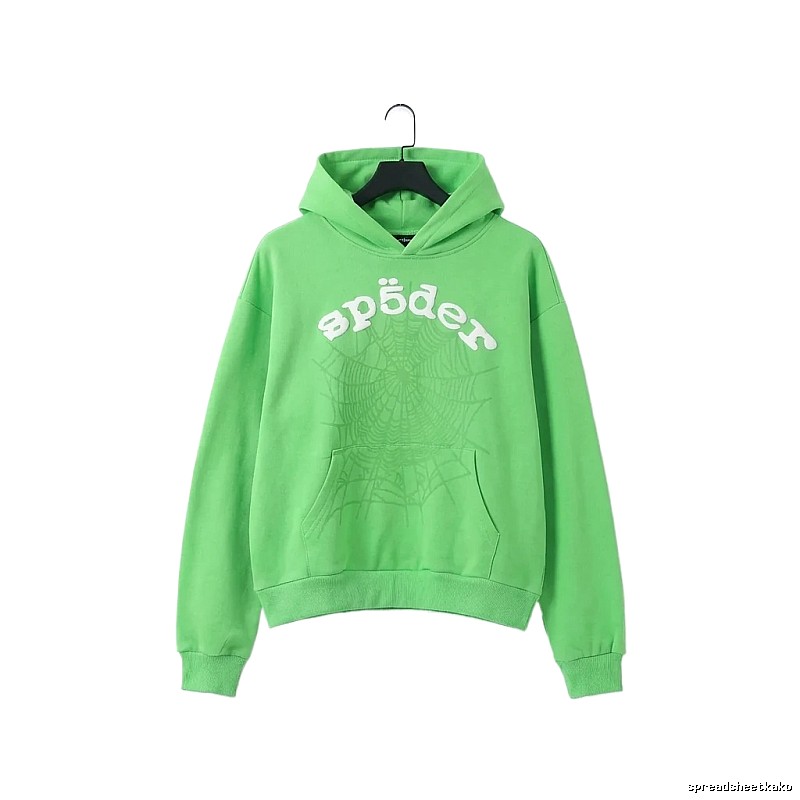 Sp5der Trendy Style Fluorescent Green Sweatshirt