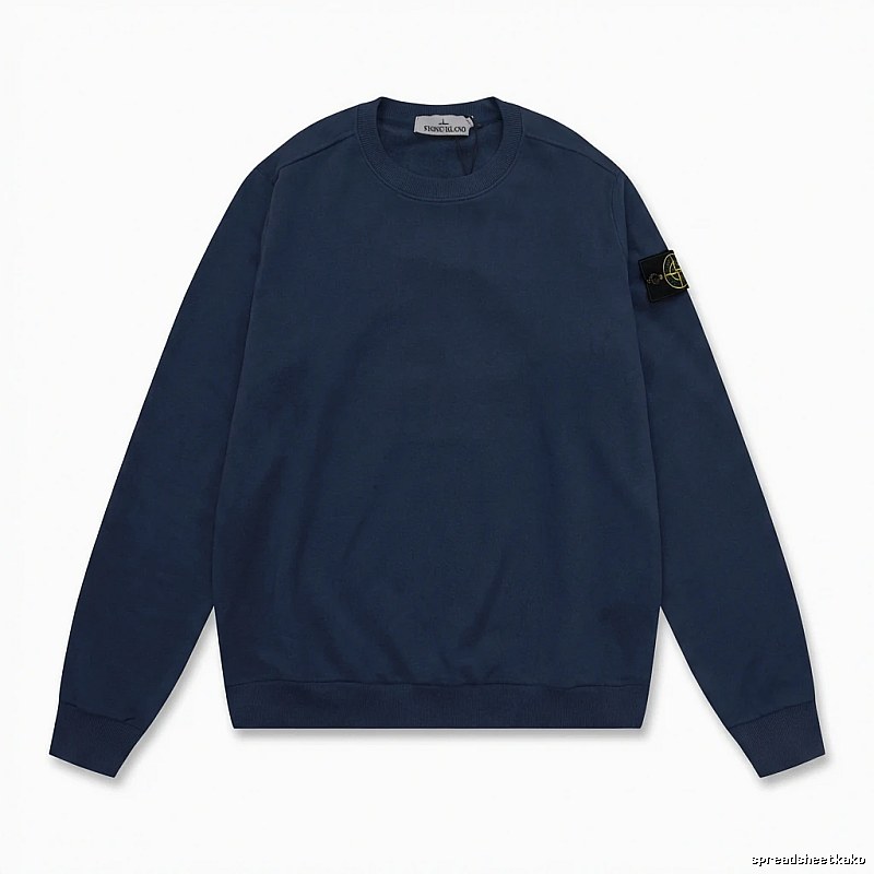 Stone Island basic dark navy blue sweatshirt