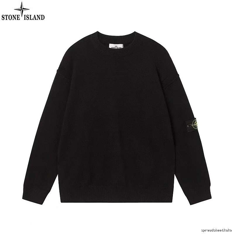Stone Island Black Crewneck SweatShirt Travel Styling