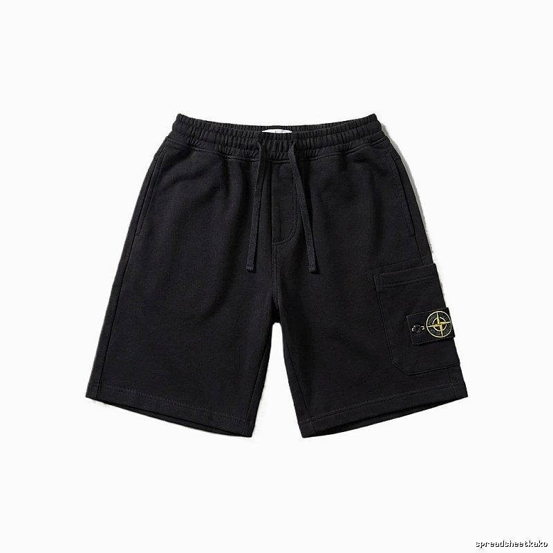 Stone Island functional style black shorts
