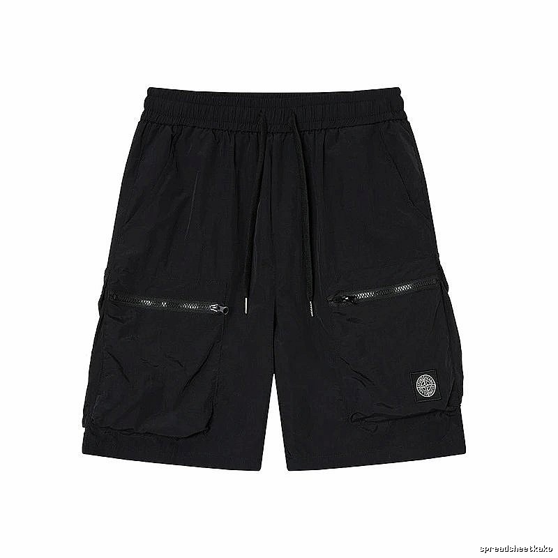 Stone Island Technical Workwear Style Black Shorts