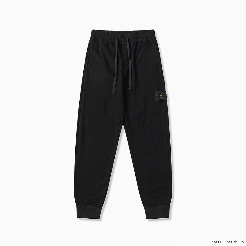 Stone Island workwear-style black sweatpants