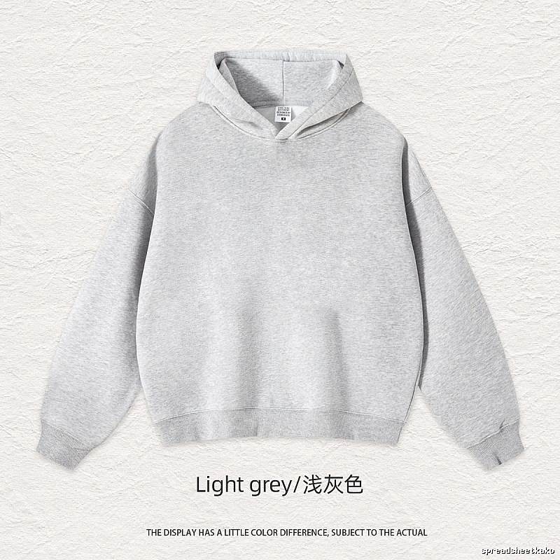 Streetwear Blank pullover hoodie Black Minimal A with Logo Accent