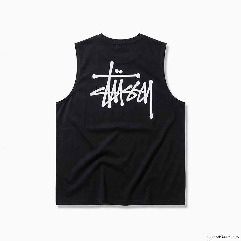 Stussy basic simple black vest