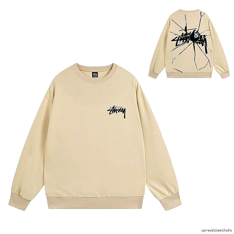 Stussy Beige Style 536 Graphic SweatShirt Resort Wear